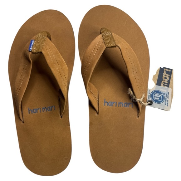 Hari Mari Fields Tan/Blue Flip Flops Shoe NWT Size:9 - Picture 9 of 11